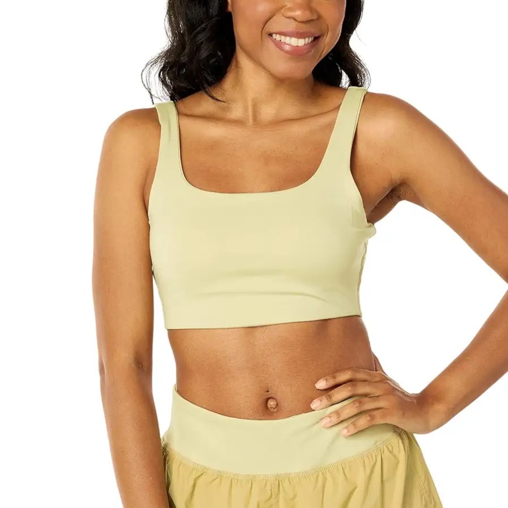 Madewell mwl flex square-neck sports bra faded seagrass